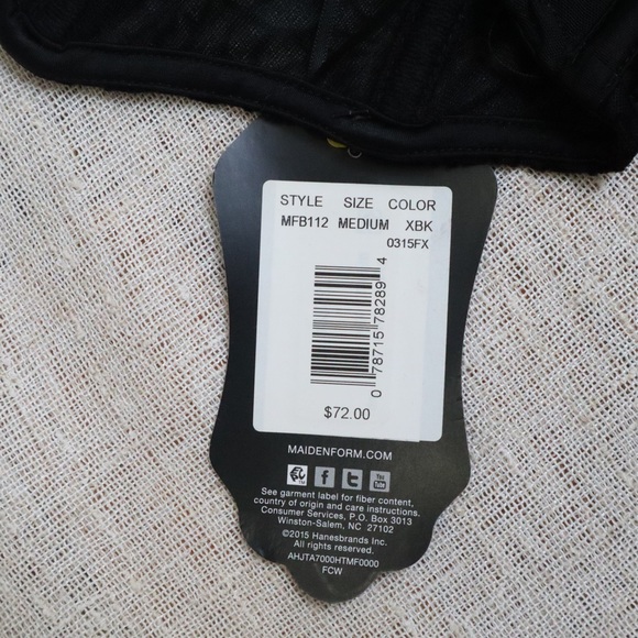 Maidenform Lace Mesh Black Corset NWT - Picture 12 of 14